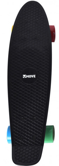 move skateboard old school retro : zwart 58 cm abec7 (old22xblk)