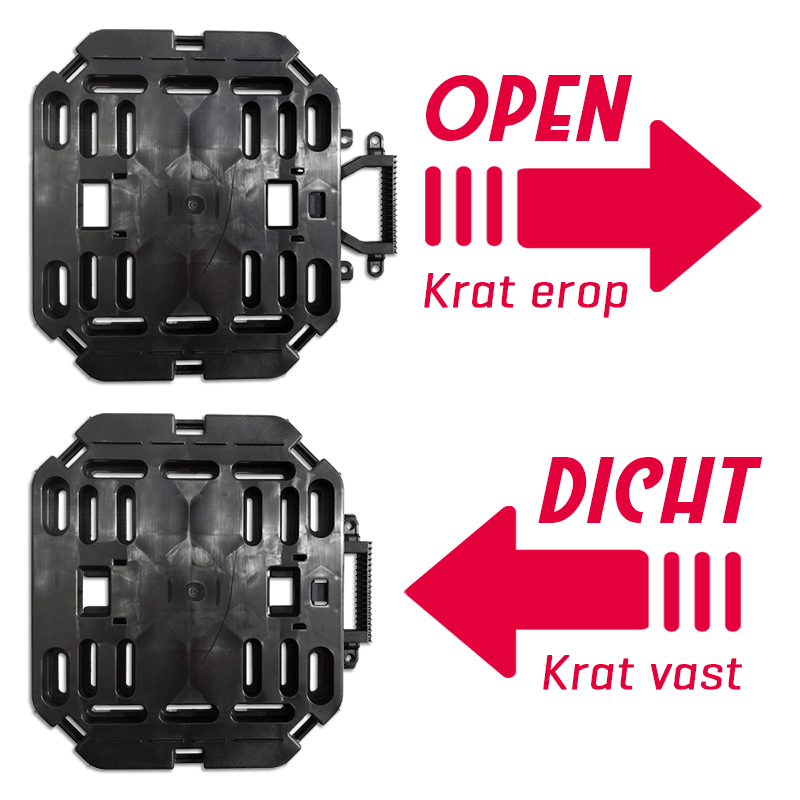 Plates 4 Bikes Fietskrat vouwbaar 32 liter zwart 2-delig