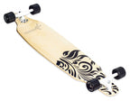 Muuwmi Longboard Wood 97 x 23 cm hout beige/zwart