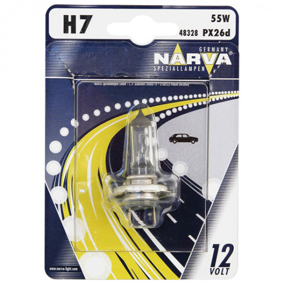 Narva reservelamp auto h7 55w staal transparant