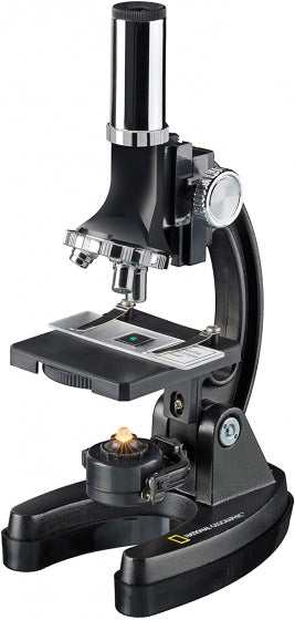national geographic microscoop met koffer 33 cm staal zwart 24-delig