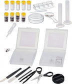national geographic microscoop met koffer 33 cm staal zwart 24-delig