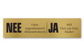 Nee Ja stickerbordje Brons
