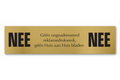 Nee Nee stickerbordje Brons