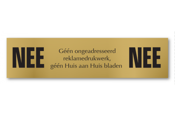 Nee Nee stickerbordje Brons