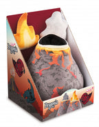 knuffel Vulkaan junior 16 x 23 cm pluche bruin/oranje