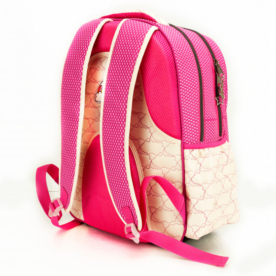 rugzak meisjes 30 liter 21 x 32 x 45 cm textiel roze/crème