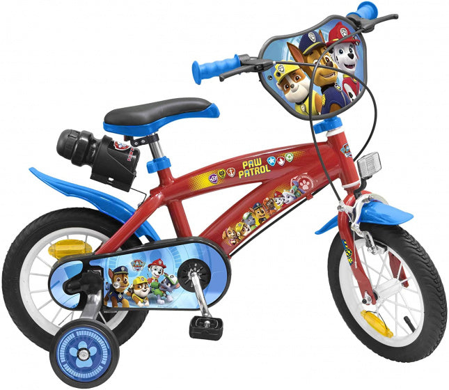 paw patrol 12 inch 22 cm jongens knijprem blauw/rood