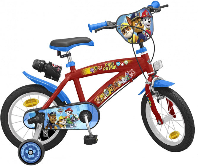 paw patrol 14 inch 23,5 cm jongens knijprem blauw/rood