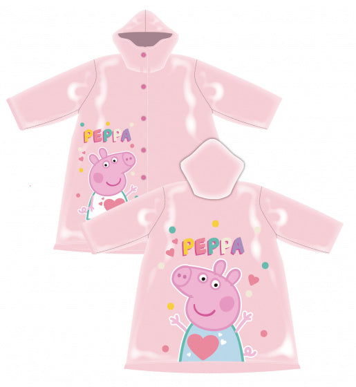 regenjas Peppa Pig meisjes PVC roze maat 122/128