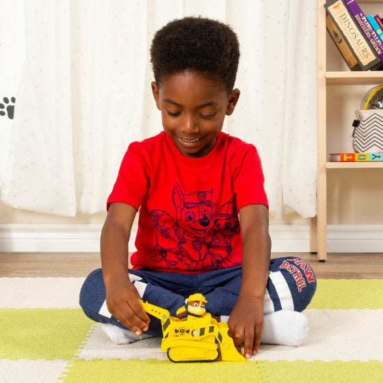 speelset Paw Patrol Rubble geel 2-delig