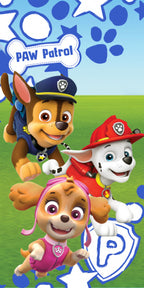 badlaken Paw Patrol 70 x 140 cm katoen blauw