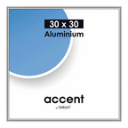 Nielsen design nielsen fotolijst 54123 accent glanzend zilver 30x30 cm