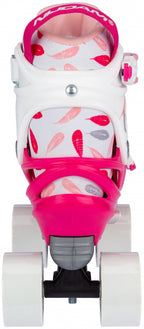 rolschaatsen Feather Drops polyester roze/wit mt 29-32-S