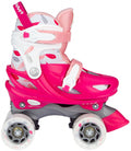 rolschaatsen Feather Drops polyester roze/wit mt 29-32-S