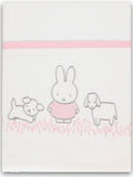 laken Grass junior 100 x 150 cm katoen wit/roze