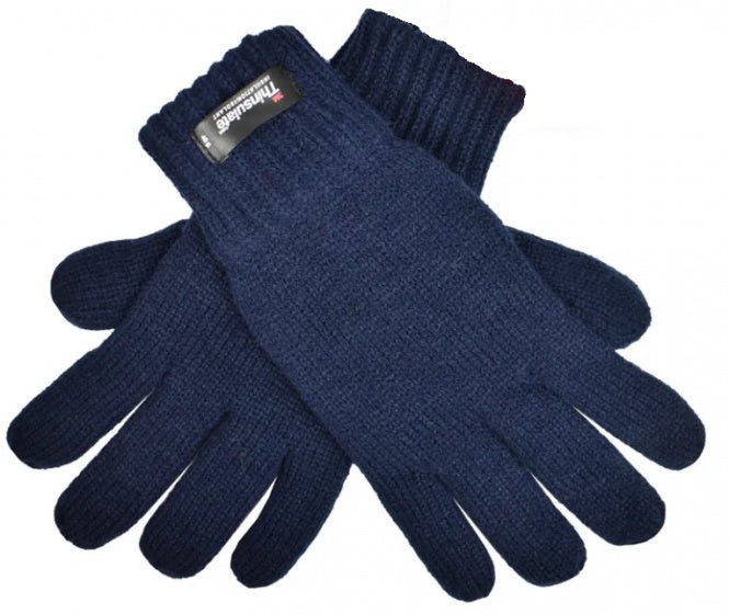 handschoenen gebreid thinsulate acryl navy maat XL/XXL