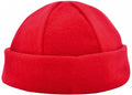 muts 6 panelen fleece rood one-size