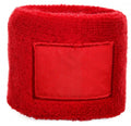 polsband Label 8 cm katoen/elastaan rood one-size