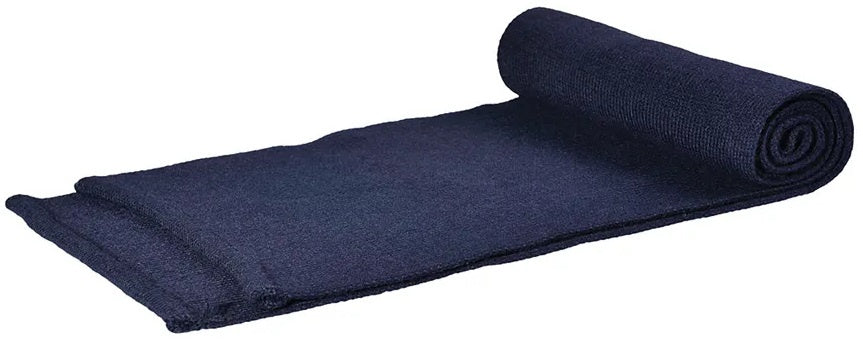 wintersjaal Deluxe 140 x 25 cm gebreid acryl navy