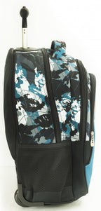 trolleyrugzak junior 24,5 liter polyester blauw/zwart