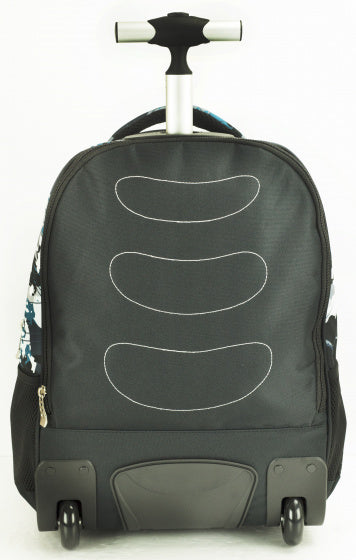 trolleyrugzak junior 24,5 liter polyester blauw/zwart