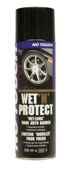 bandenverzorging Wet 'n Protect 500 ml staal zwart