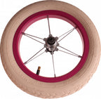 voorwiel met band 12 inch staal/nylon roze