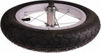 voorwiel met band 12 inch staal/nylon wit/zwart