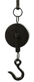 hangdecoratie Sibo katrol 67 cm staal zwart