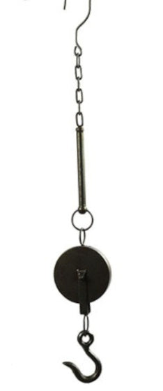 hangdecoratie Sibo katrol 67 cm staal zwart