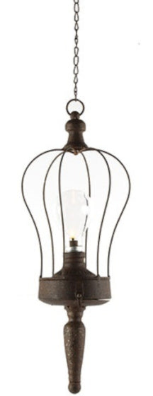 hanglamp Kick led timer 15 x 41 cm roestbruin