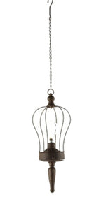 hanglamp Kick led timer 15 x 41 cm roestbruin