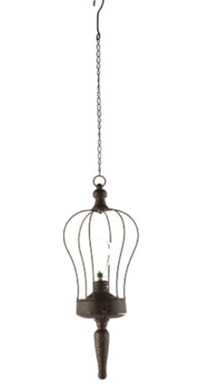 hanglamp Kick led timer 15 x 41 cm roestbruin