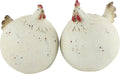 ornament Ditta M kip keramiek wit 2 stuks