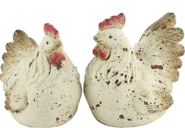 ornament Elvie S kip keramiek wit 2 stuks