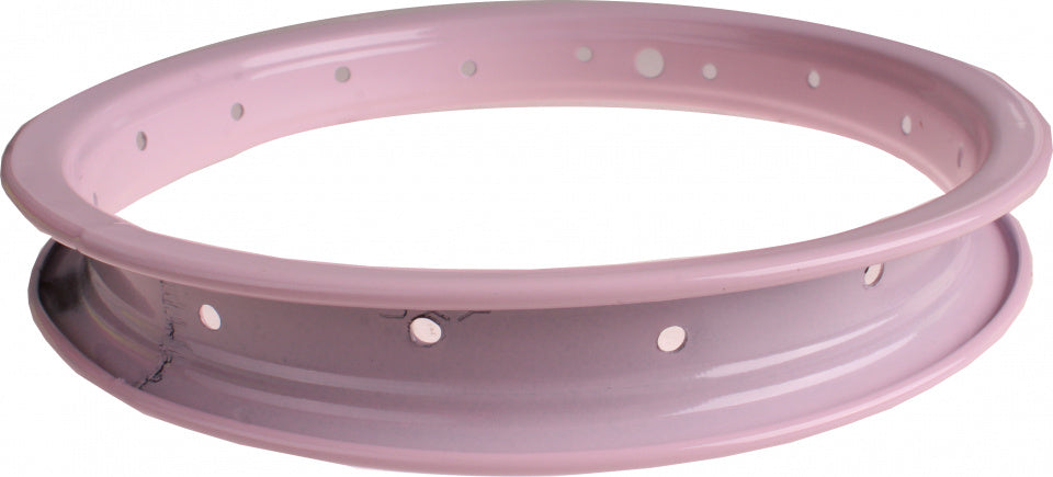 velg junior 12 inch 3 x 22 cm staal lichtroze