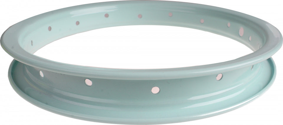 velg junior 12 inch 3 x 22 cm staal mintblauw