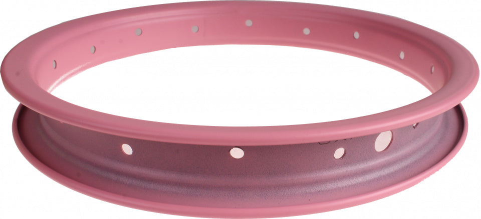 velg junior 12 inch 3 x 22 cm staal oudroze