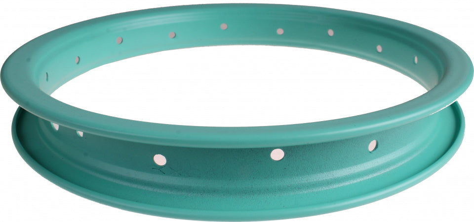 velg junior 12 inch 3 x 22 cm staal turquoise