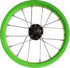 achterwiel junior 12 inch 3 x 22 cm staal neongroen