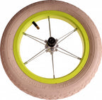 voorwiel met band 12 inch staal/nylon neongeel