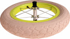 voorwiel met band 12 inch staal/nylon neongeel