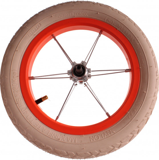 voorwiel met band 12 inch staal/nylon neonoranje
