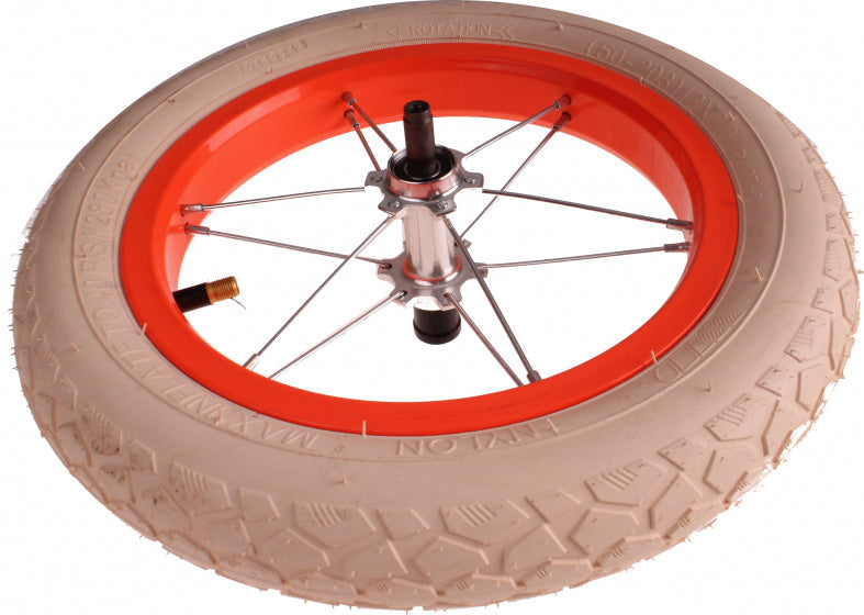 achterwiel met band 12 inch staal/nylon neonoranje