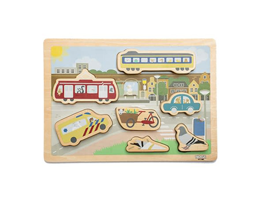 NOOX City Kids Houten Puzzel Chunky Blocks Stad