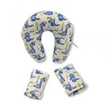 reisset gordelhoezen en nekkussen dino 3-delig blauw/wit
