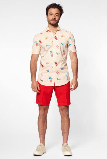 Beach Life overhemd heren beige maat S