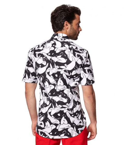 Daffy Duck overhemd heren zwart/wit maat XS