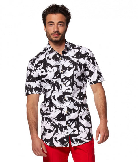 Daffy Duck overhemd heren zwart/wit maat XS